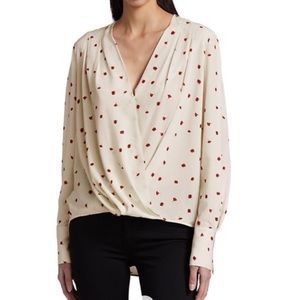 RAG & BONE Lei Floral Drape Blouse Size Small